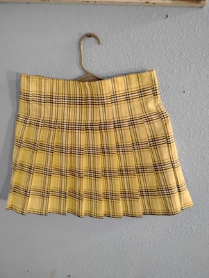 No Boundary Yellow Plaid Mini Skirt Women Sz M