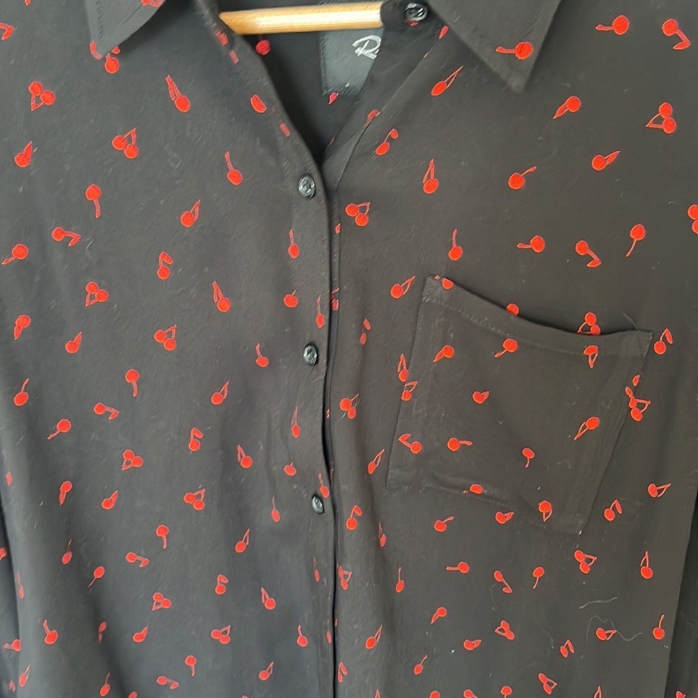 Rails Rocsi Cherry-Patterned Button-Front Shirt - image 6