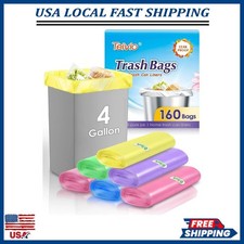Teivio Small Trash Bags 4 Gallon 160 Counts 1 Count Pack of 160 , Colorful