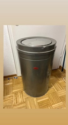 Wesco Mülleimer Big Swing Schwingdeckel Abfalleimer Stahlblech Graphit 120 L