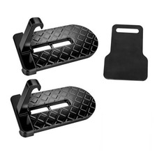 2PCS Car Door Step with 1PC Latch Protector, Extended Foldable Aluminum Alloy
