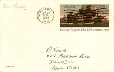Sioux CITY, George Rogers Clark, Vincennes, R. FORCE, 225 BENSON Postcard