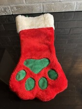 Plush Puppies Pet Christmas Stocking Red