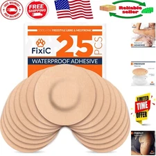 Durable Waterproof Adhesive Patches (25 Pack) for Libre & Guardian Sensors - Tan