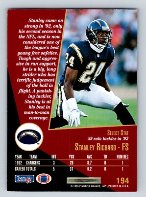 1993 Select #194 Stanley Richard | eBay