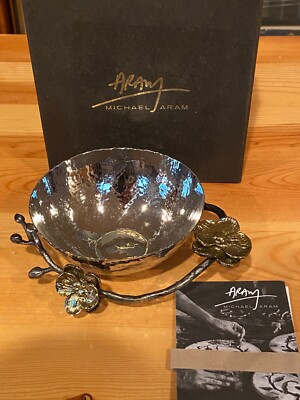 NWB Michael Aram White Orchid Gold Nut Bowl - Neiman Marcus - #111907