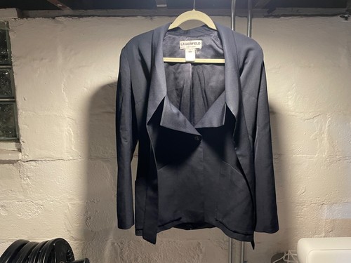 Veste de costume blazer vintage taille 40 Lagerfeld 100% laine laine Karl Made in France - Photo 11/18
