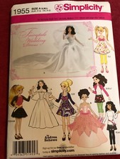 SIMPLICITY 1955- 10 - 11 - 12 FAIRYTALE WEDDING DRESS-CLOTHING PATTERN FF