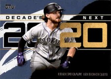 2020 Topps Series 1 BRENDAN RODGERS Decades' Next BLUE Parallel Rockies #DN-8