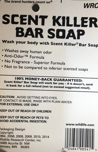 SHIPSN24HRS-Wildlife Research Center #541 4.5oz Scent Bar Soap-BRAND NEW - Picture 3 of 12