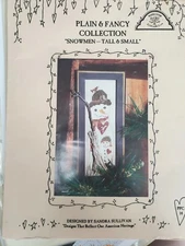 Homespun Elegance Snowmen - Tall & Small Counted Cross Stitch Pattern Chart 