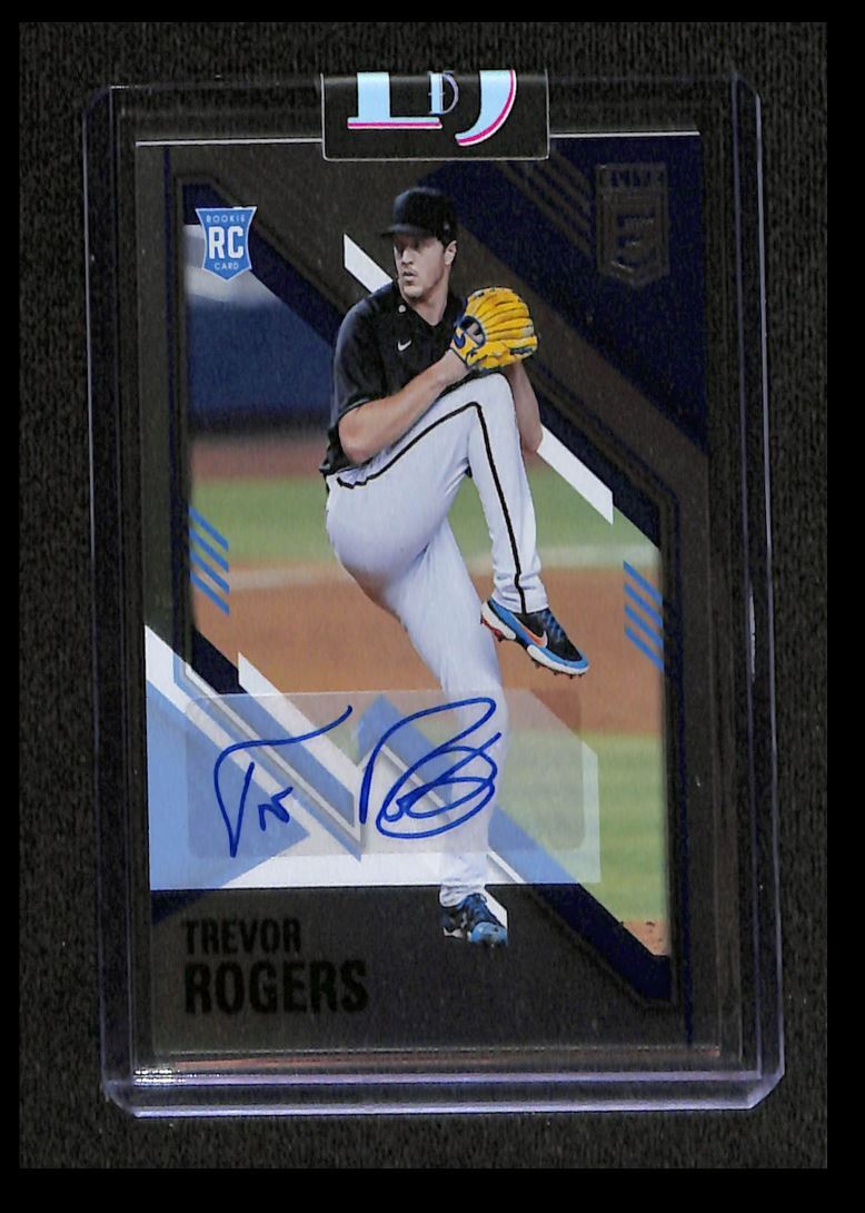2021 Panini Chronicles Elite Autographs Trevor Rogers Rookie Auto Miami Marlins