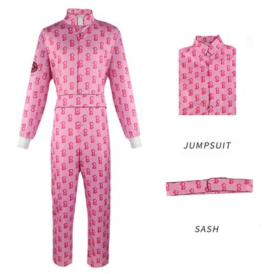 Herren Barbie Ken Cosplay Kostüm Jumpsuit Gürtel Halloween Fasching Karneval 