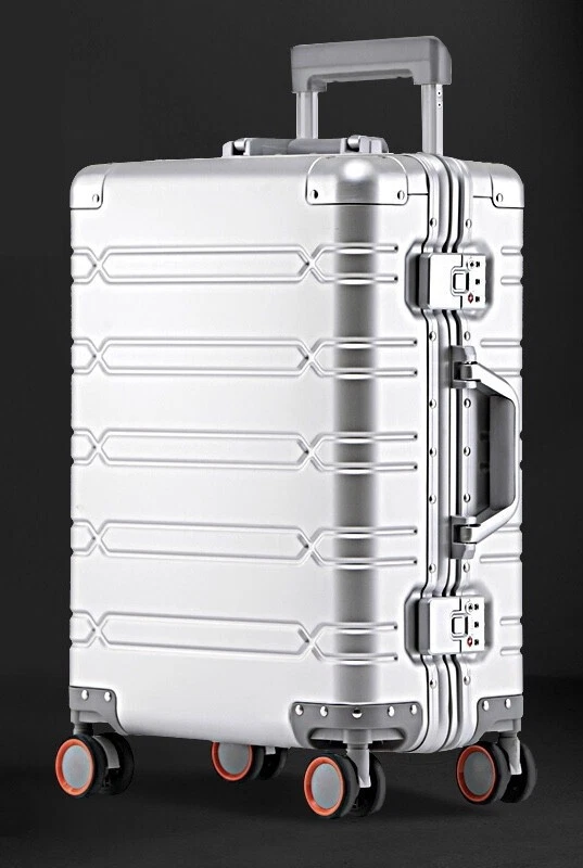 Koffer Reisekoffer Hartschale aus Aluminium Heuer "Line" Luxus Aluminium Koffer - Bild 2 von 4