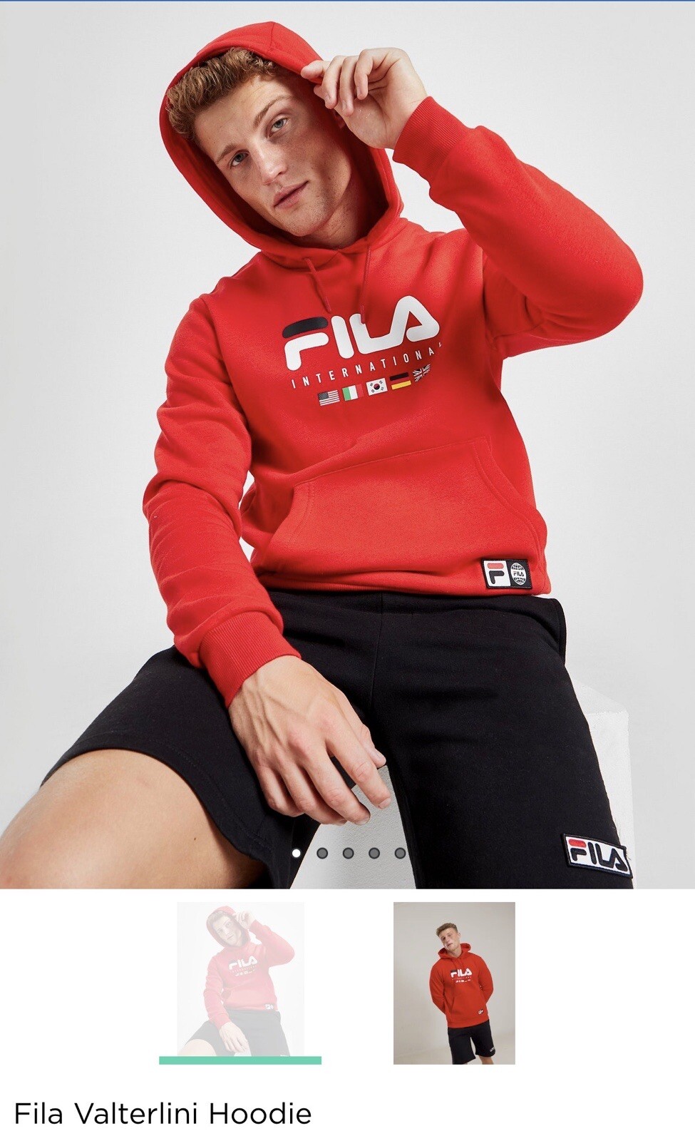 Felpa con cappuccio Fila Sportswear Valterlini uomo donna pullover palestra taglia XL