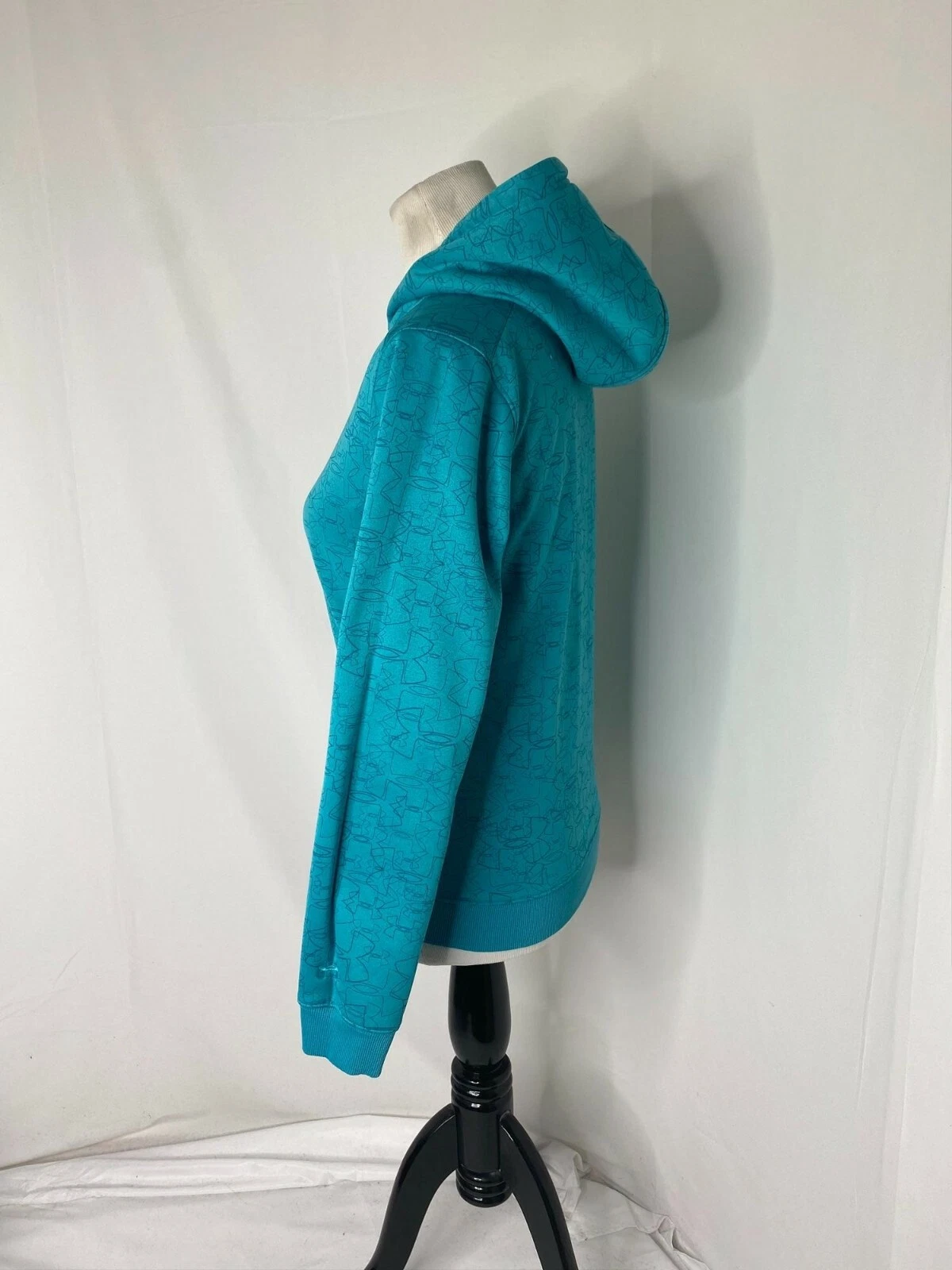 VETEMENTS Felpa con cappuccio Under Armour donna taglia XS blu atletica full zip stampa logo all over