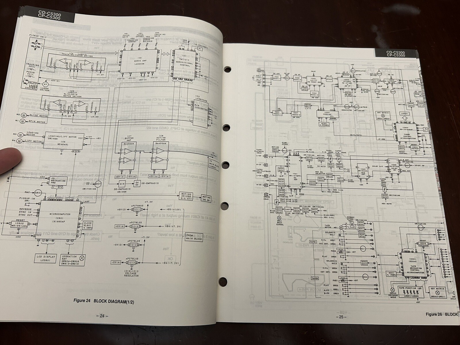 Sharp CD-C5300 CP-C5300 Stereo System CD Service Manual OEM Vintage Diagrams