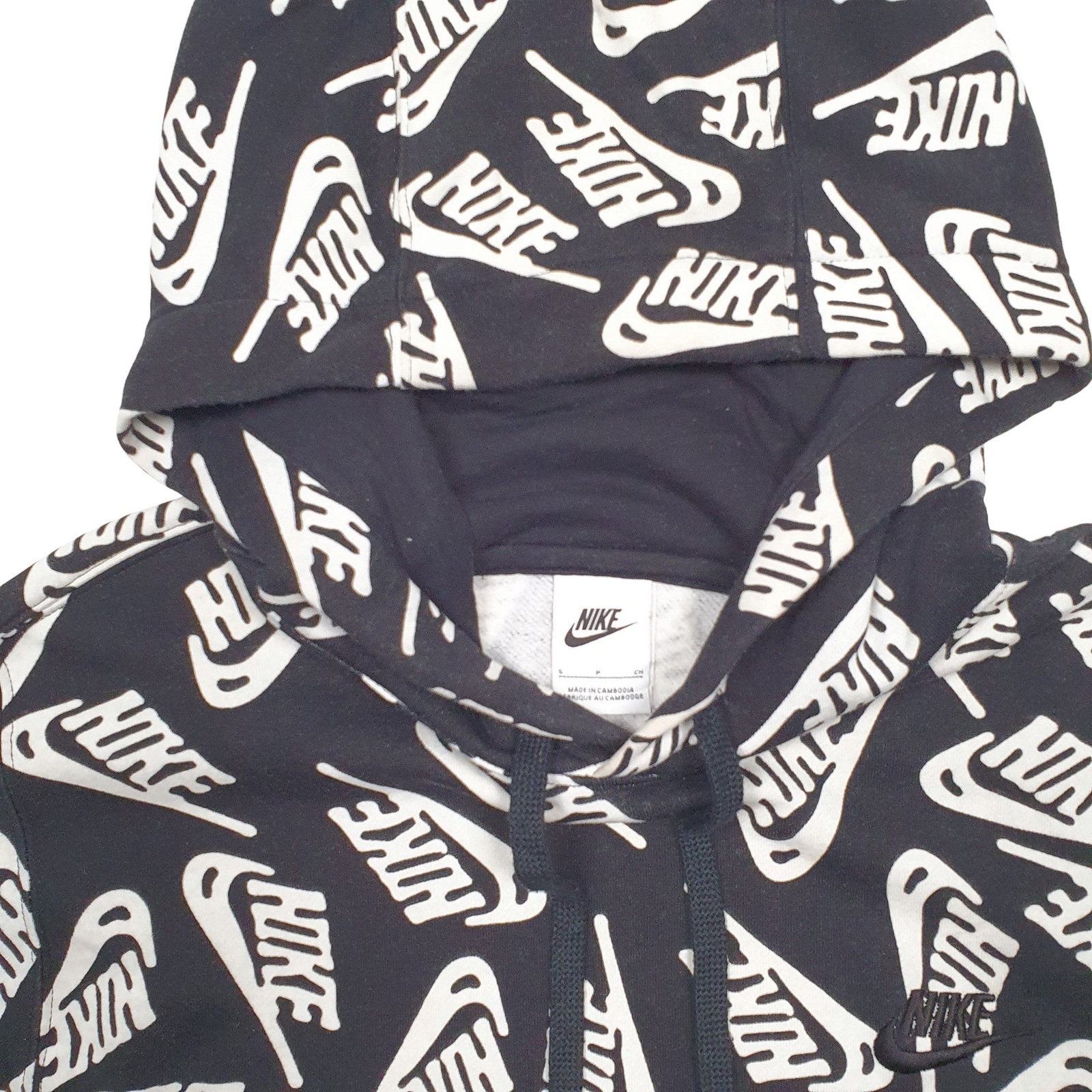 NIKE Hoodie Cotton & Polyester Jumper Sweatshirt Mens S image 2