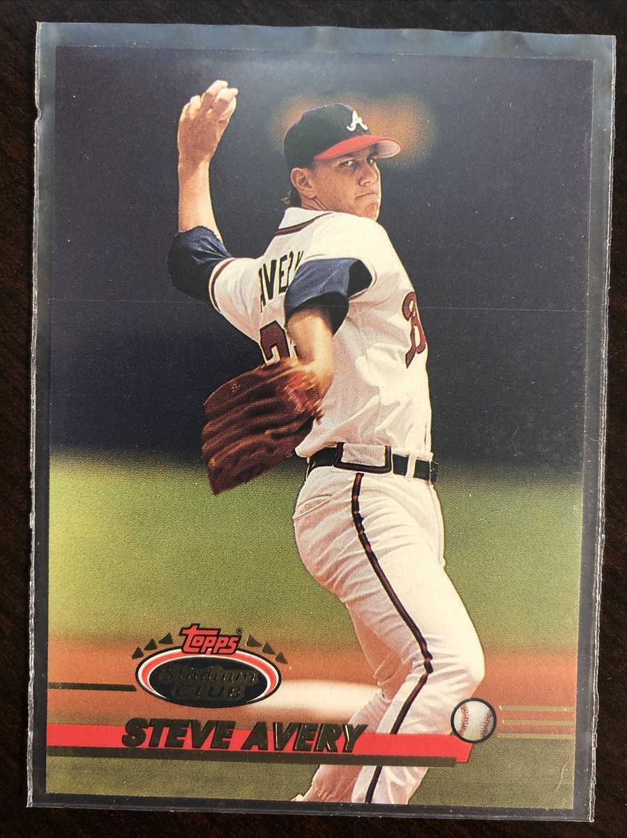 1993 Topps Stadium Club Steve Avery Pitcher Atlanta Braves