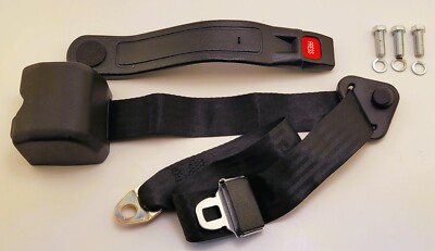 3 Point Shoulder Harness Seatbelts BLACK, Red Release