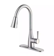 Glacier Bay Sadira Pull-Down Sprayer Kitchen Faucet in Stainless Steel