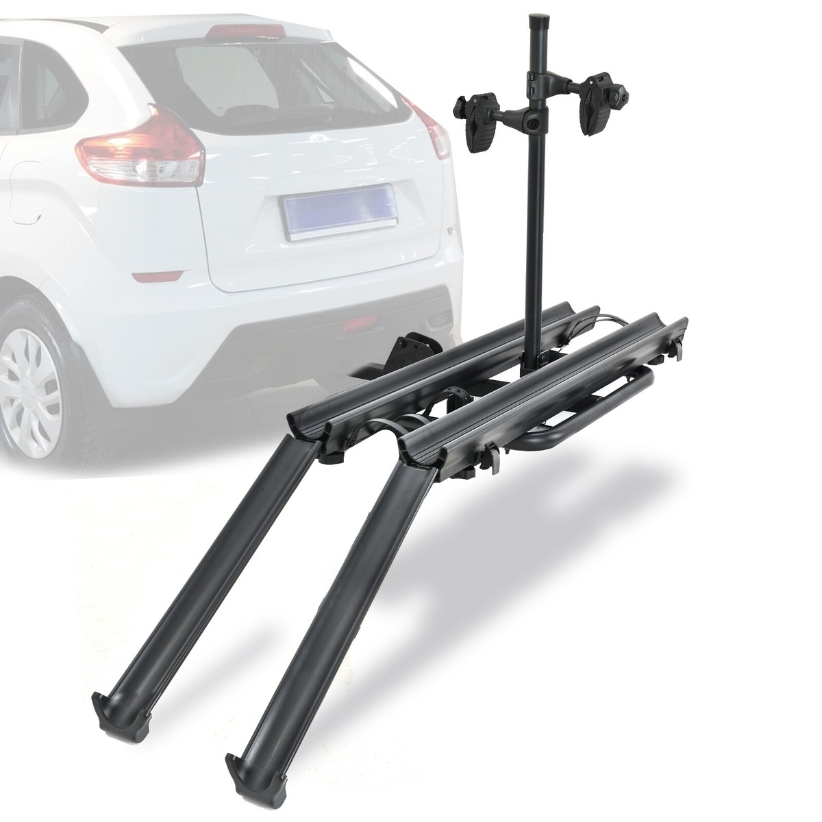 Heavy Duty Foldable EBike Rack W/ Ramp E-Bike Platform for SUVs