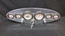 6 Gauge Universal Oval Dash Cluster With Switches Shark 6 Gauge Universal Oval Dash Cluster With Switches Shark