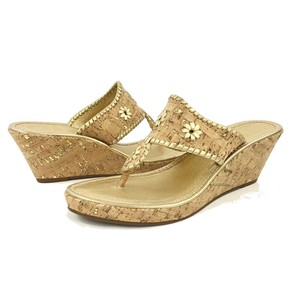 jack rogers gold wedges