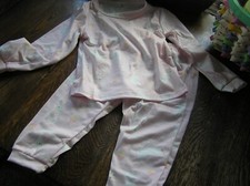 2-Pc Light PINK Pajamas w/ Bunnies and Chicks Soft Toddler Size SMALL 4 NEW 
