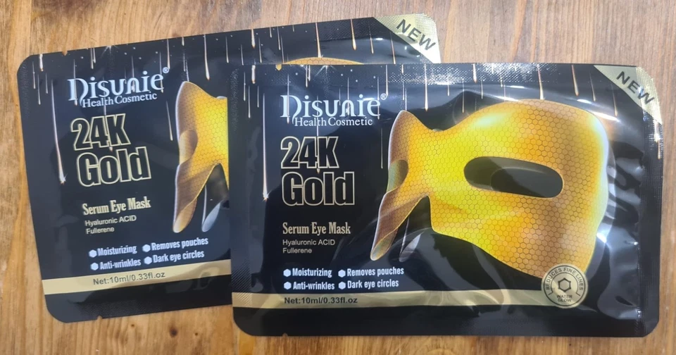 24k Gold Collagen Under Eye Gel Patches Masks - Anti Ageing Wrinkle Bag Remover - Image 2 of 4