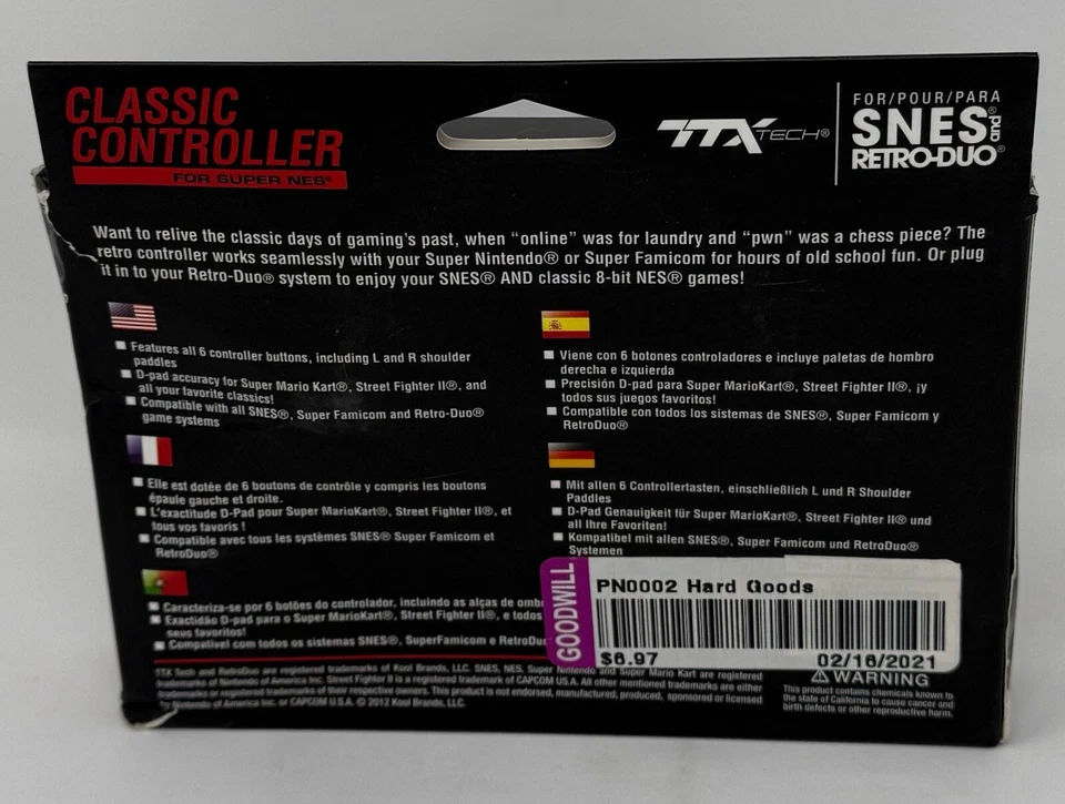 Controlador TTX Tech Classic para Super NES usado Foto 2 de 4