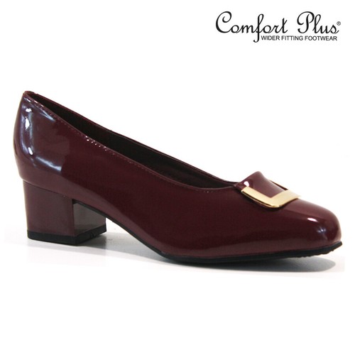 LADIES COURT SHOES WIDE FIT COMFORT CLASSIC CASUAL FORMAL WORK MID HEELS  SIZE | eBay