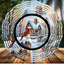 Cardinal, Winter, Wind Spinners 8" Sublimated, High Quality Aluminum ws43 