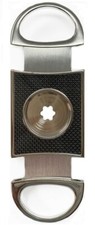 Cigar Boulevard PERFECT CIGAR CUTTER STAR plata-negro fibra de carbono. Lifetime Gu