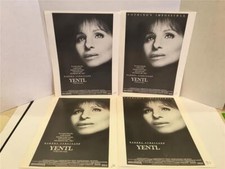 Original AD SLICK SET 3 Diff B W 11x14 Newspaper Artwork YENTL Barbra Streisand