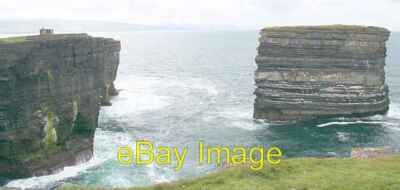 Photo 6x4 Coast Guard Watch House and Dun Briste Killeen/G1341 The coast c2006