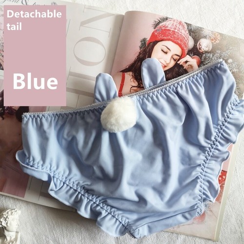 Lolita Panties Briefs Knickers Underwear Lingerie Removable Bunny Tail Cute Girl - Picture 4 of 21