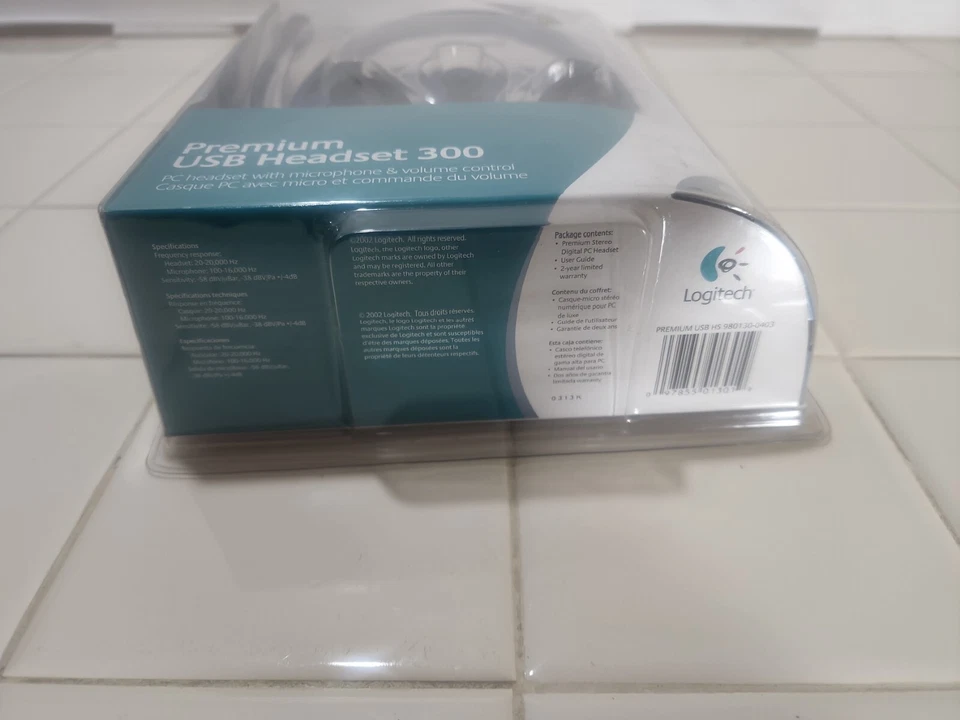 Logitech 980130-0403 Premium USB Headset 300 NEW factory sealed - Image 3 of 4