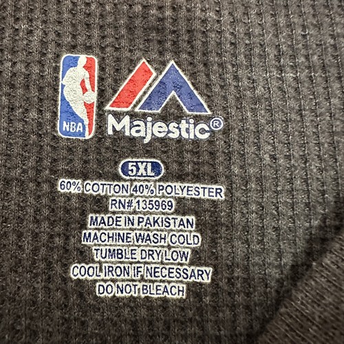 Philadelphia 76ers Majestic Thermal Shirt Mens 5XL Grey Long Sleeve NBA Adult - Picture 2 of 6