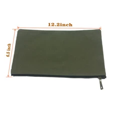 Canvas Tool Bags with Metal Zippers Multi Purpose Waterproof Smart Storage Pouch