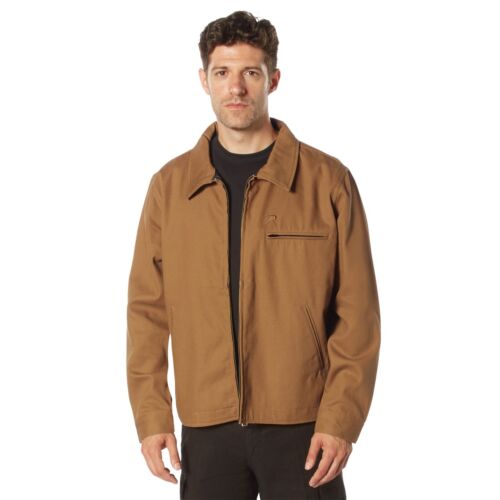 Rothco Lightweight Canvas Work Jacket - Work Brown - Picture 3 of 5