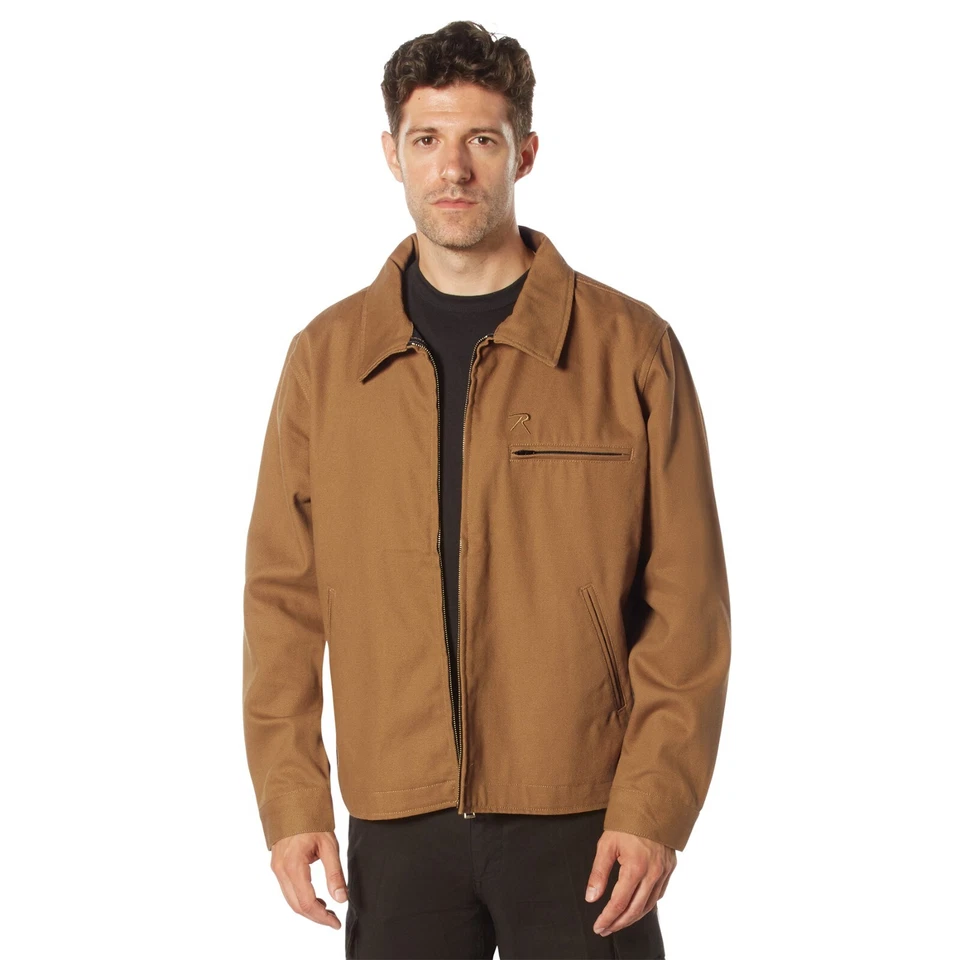 Rothco Lightweight Canvas Work Jacket - Work Brown - Image 3 of 4