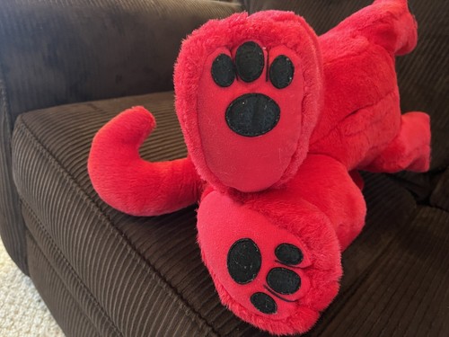 2000 Clifford the Big Red Dog Plush Jumbo Animal 26” Barks Excellent Condition - Picture 3 of 16