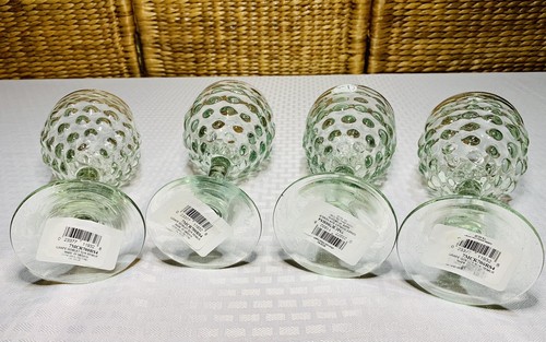 RARE Global Amici Handcrafted Recycled Glass Grape Green Goblets Mexico Set of 4 - Bild 6 von 6