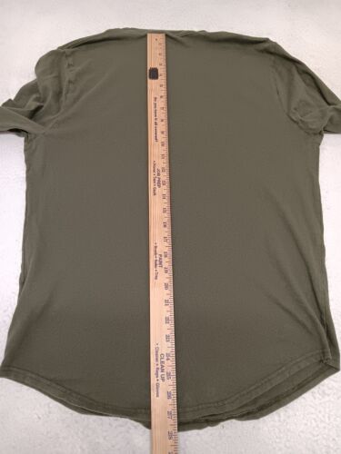 HOLLISTER MENS GREEN LARGE FITS MEDIUM LONG SLEEVE T-SHIRT WITH LOGO - Picture 11 of 14