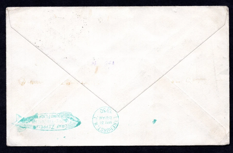 BRAZIL TO US 1930 CONDOR ZEPPELIN ROUND FLIGHT FRANKED PRIVATE CO. ZEPPELIN - Image 2 of 2