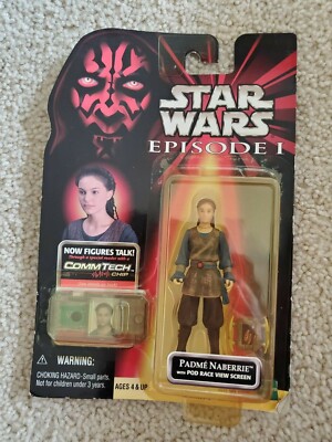 Star Wars Episode 1 Action Figure Padme Naberrie with POD Race View Screen