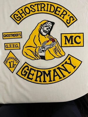 “GHOST RIDERS GERMANY ”PATCHES FOR BIKER JACKET AND FOR VEST BACK 35 ...