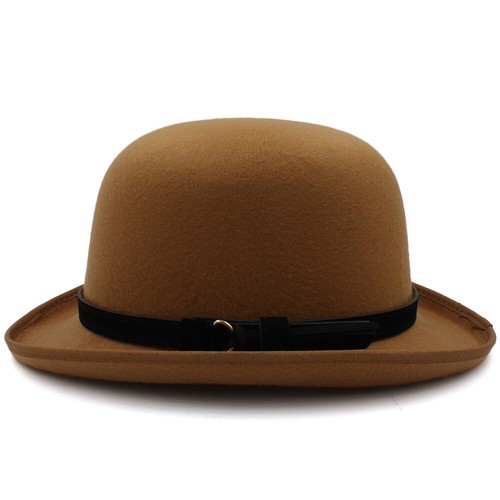 Klassische Bowler Hüte Retro Fedora Sonnenhut Jazz Derby Kappen für Herren Damen 7 1/8-7 3/8 - Bild 15 von 27