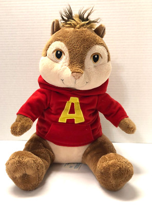 Build A Bear Alvin & The Chipmunks Plush Alvin Chipmunk W/ Red Hoodie 2009